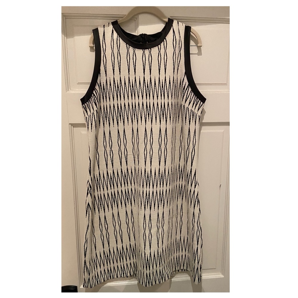 Aqua Black and White Dress